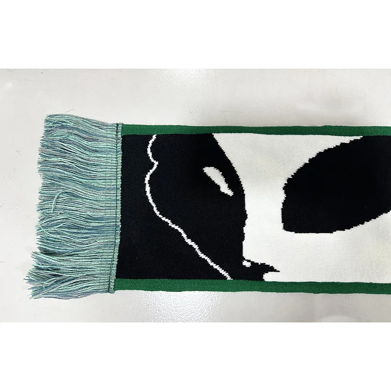 145*18 cm Size Curva Sud Odiamo Tutti Scarf Elastic Scarf for Fans Double-faced Knitted CS001