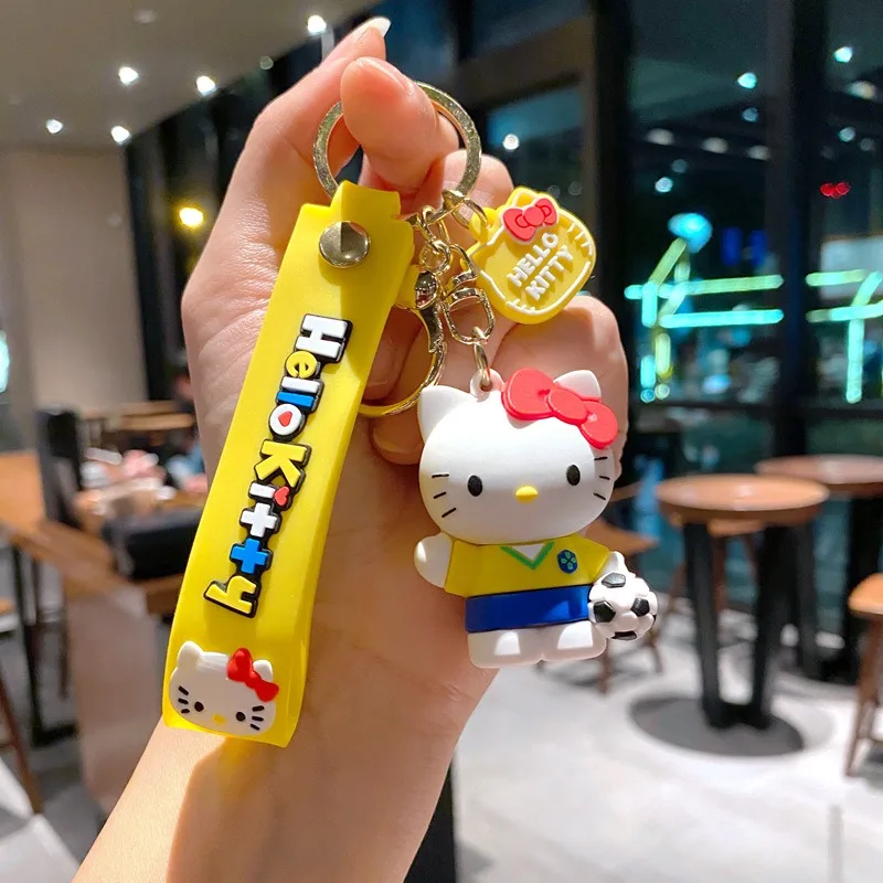 Брелок с мультяшным бантом KT Cat, кулон, милая кукла Hello Kitty, рюкзак, брелок, подвеска, креативные автомобильные аксессуары, брелок