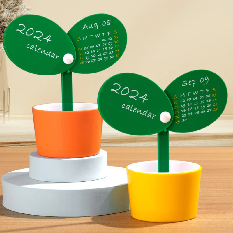 

2024 New Style Plastic Creative Simplicity Desk Calendar Desktop Trinkets Enterprises Company