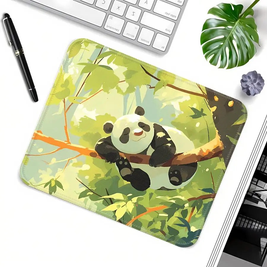 Flower Bamboo Panda overlock Mouse Pad Game Console Pad Keyboard Mouse Pad Computer Laptop Pad office Pad Desk accessories