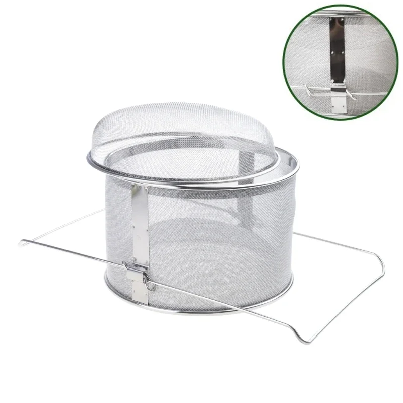 Double Layer Stainless Steel Honeys Filter Strainer Suitable For Efficient Bees Keeping Filtration Easy To Clean Design P9YB