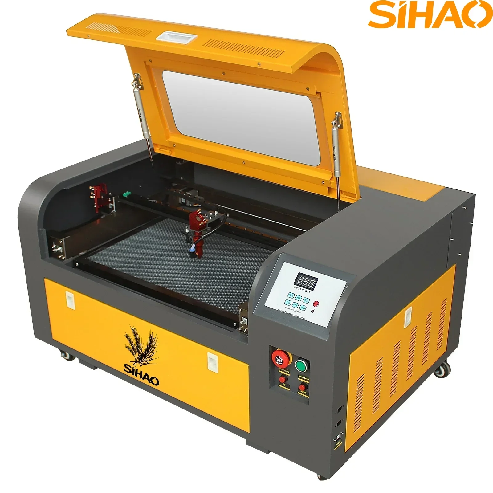 SIHAO CO2 Laser Engraver Machine 60W Cutter Print M3 Motherboard for Acrylic Fabric Wood Artwork Laser Engraving Tools