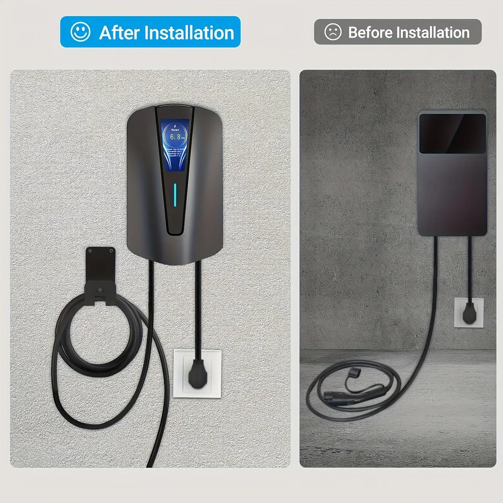 Rak Pengatur Kabel Charger EV Anti Selip untuk Pengemudi Wanita, Rumah, Umum, Dalam Ruangan, Luar Ruangan, Kendaraan, Otomotif