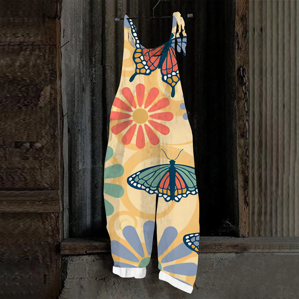 

Women Red Rose Print Sleeveless Jumpsuit Floral Casual Loose Wide Leg Overalls Elegant Flower Rompers Streetwear Plus Size