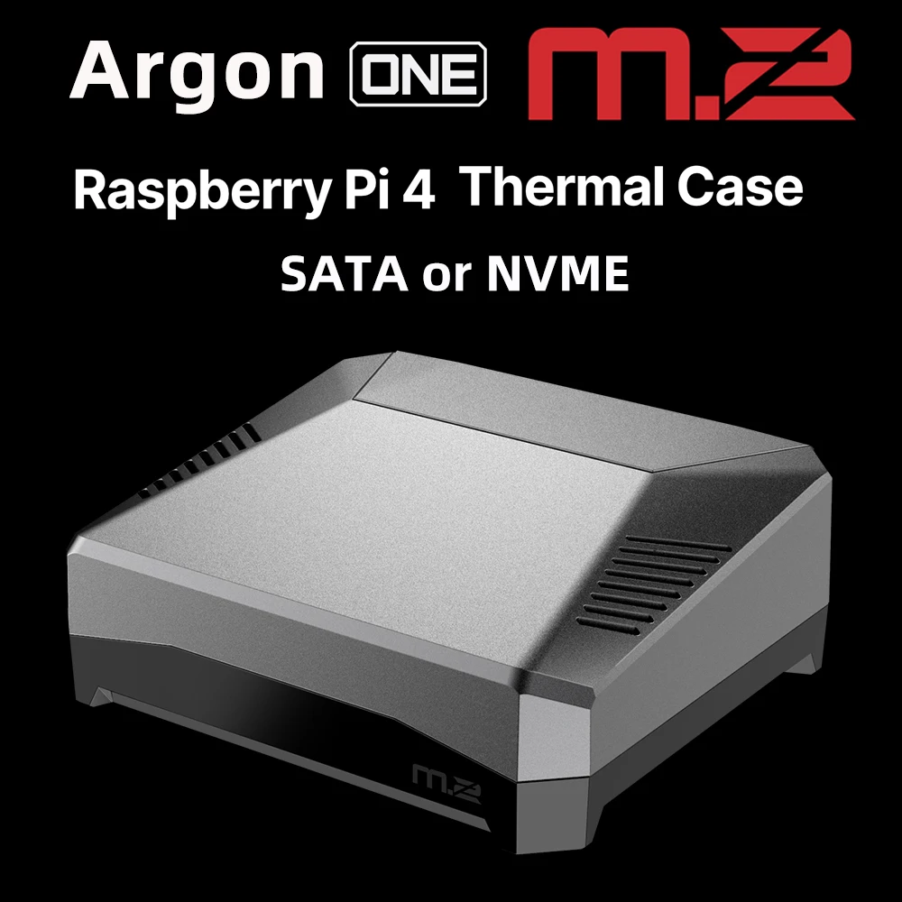 Argon One M.2 Raspberry Pi 4 Aluminum Case with M.2 SSD Expansion Slot Cooling Fan IR UASP for Raspberry Pi 4