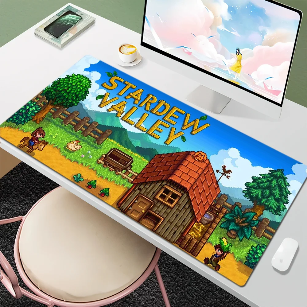لوحة ماوس Game Stardew Valley حصيرة مكتبية كبيرة غير قابلة للانزلاق ومضادة للمرى لوحة مفاتيح مريحة للمكتب والمطاط والكمبيوتر المنزلي مخصصة