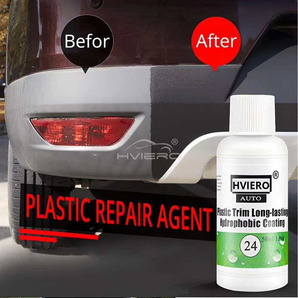 Plastic Renovator 20ML/50ML/100ML Auto Coating Cars Rubber Repair Clean Restore Gloss Black Shine Seal Brighten Care Wash Tools