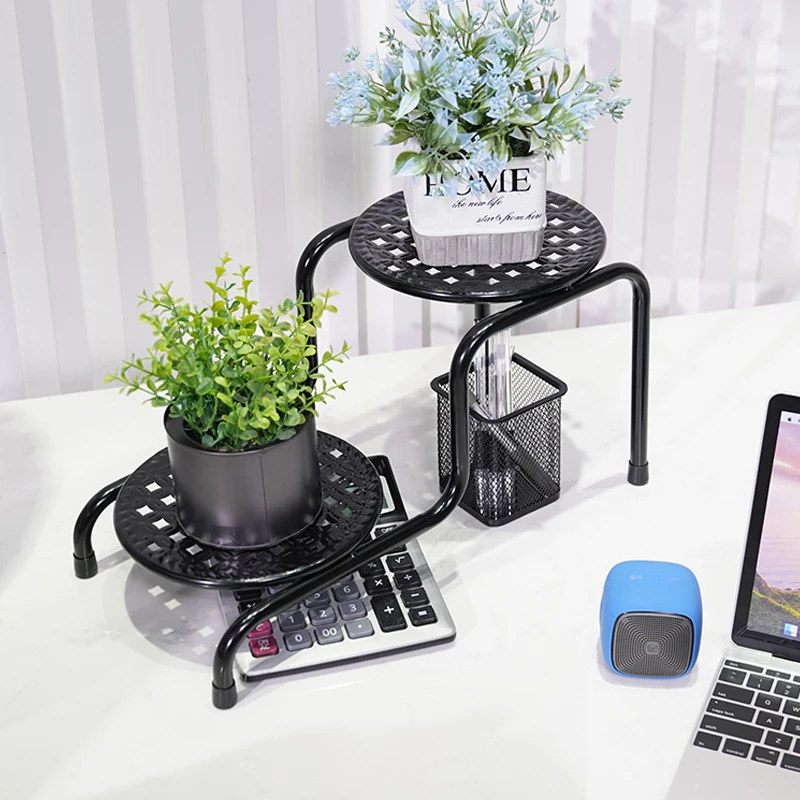 Desk Shelf Flower Rack Indoor Jardiniere Multi-Layer Living Room Iron Window Sill Balcony Step Flower Stand