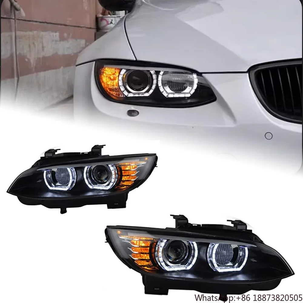 

Upgraded Led Headlamp For Bmw 3 Series E92 E93 2005-2013 330I 335I DRL Turn Signal Angel Eye Projector Lens