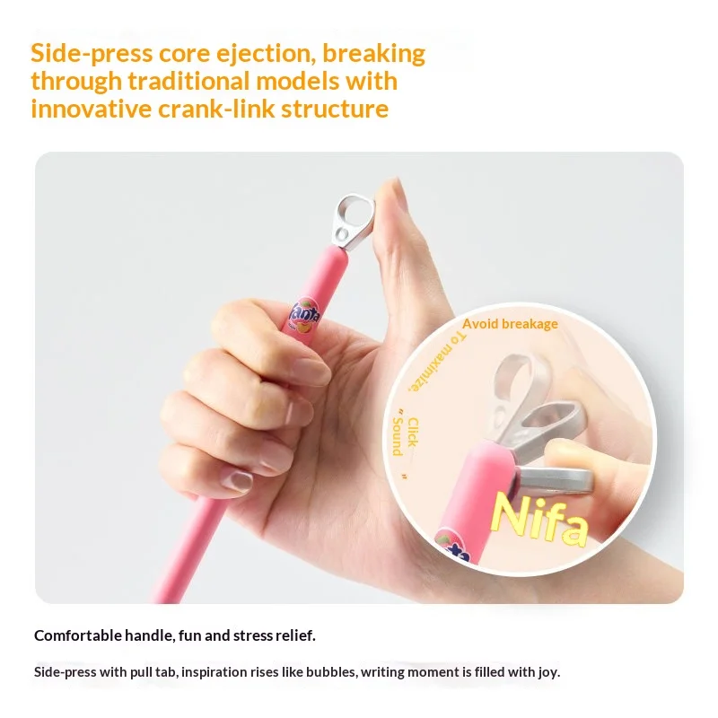 

KACO POPUP Retractable Gel Pen Lateral Pressure Pull Ring,0.5mm Ultra precise ST Tip Quick Drying Smooth Writing Stationery