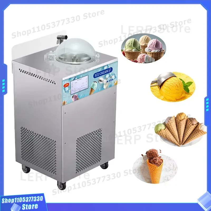 Commercial Vertical Hard Ice Cream Maker Automatic Soft Serve Machine for Restaurant Coffee Shop High Quality Stainless Steel