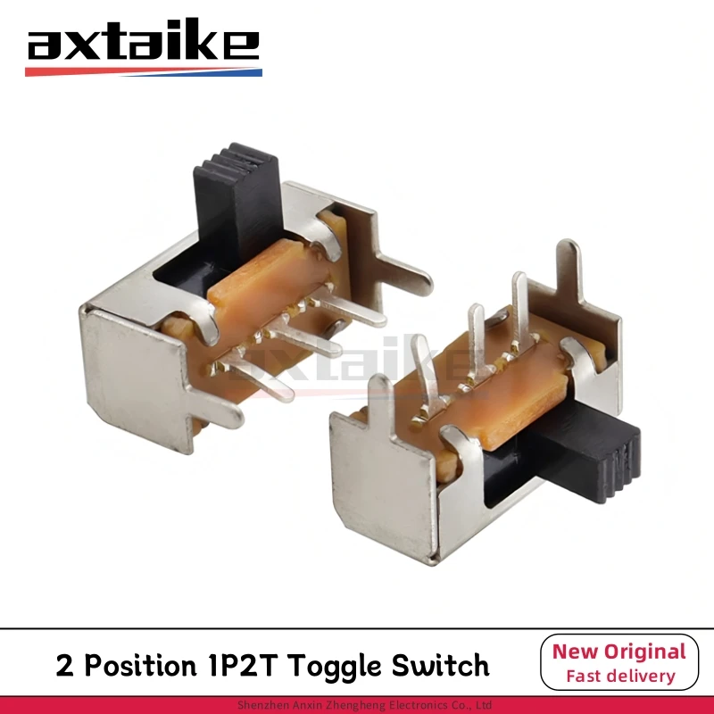 20PCS 2 Position 1P2T 3Pin SK-12F14 With Fixed Feet PCB Panel Angle Horizontal Slide Power Toggle Switch Handle Length 4/5/6/7mm