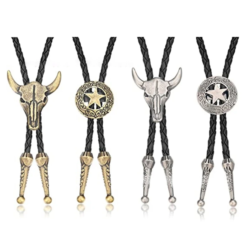 Adjustable Bolo Tie Popular Western Cowboy Teens Men Necklaces Dance Necktie Drop Shipping