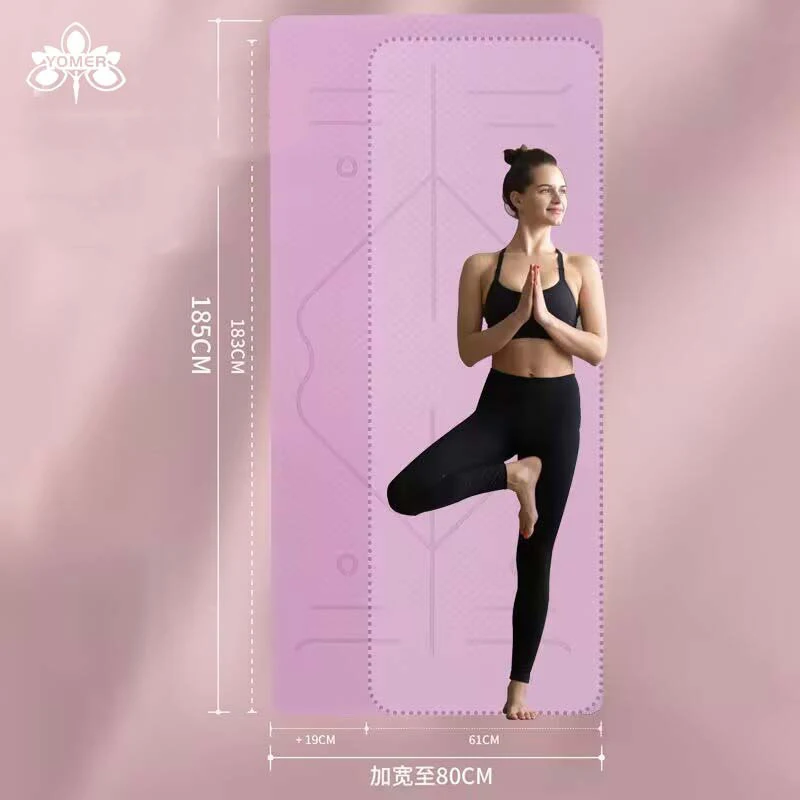 Multi-Style Yoga Mat Men And Women Thickened And Widened Shock-Absorbing Non-Slip Tpe Fitness Sports Dance Mat