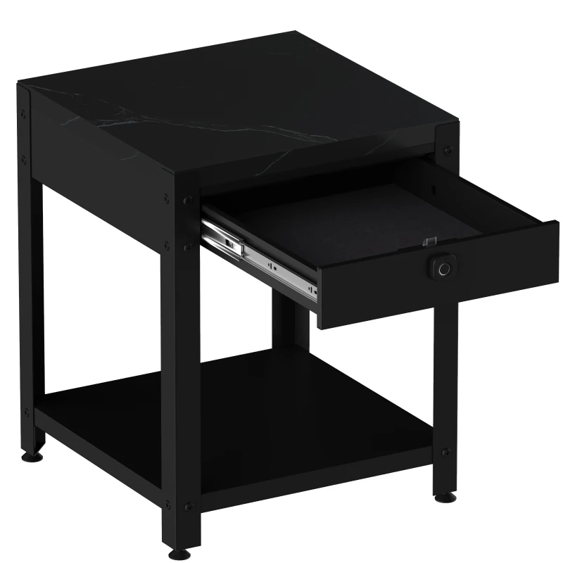 

Square Double-layer Coffee Table With Hidden Compartment Fingerprint Lock Living Room Dining Table Suitable For Apartments Hom