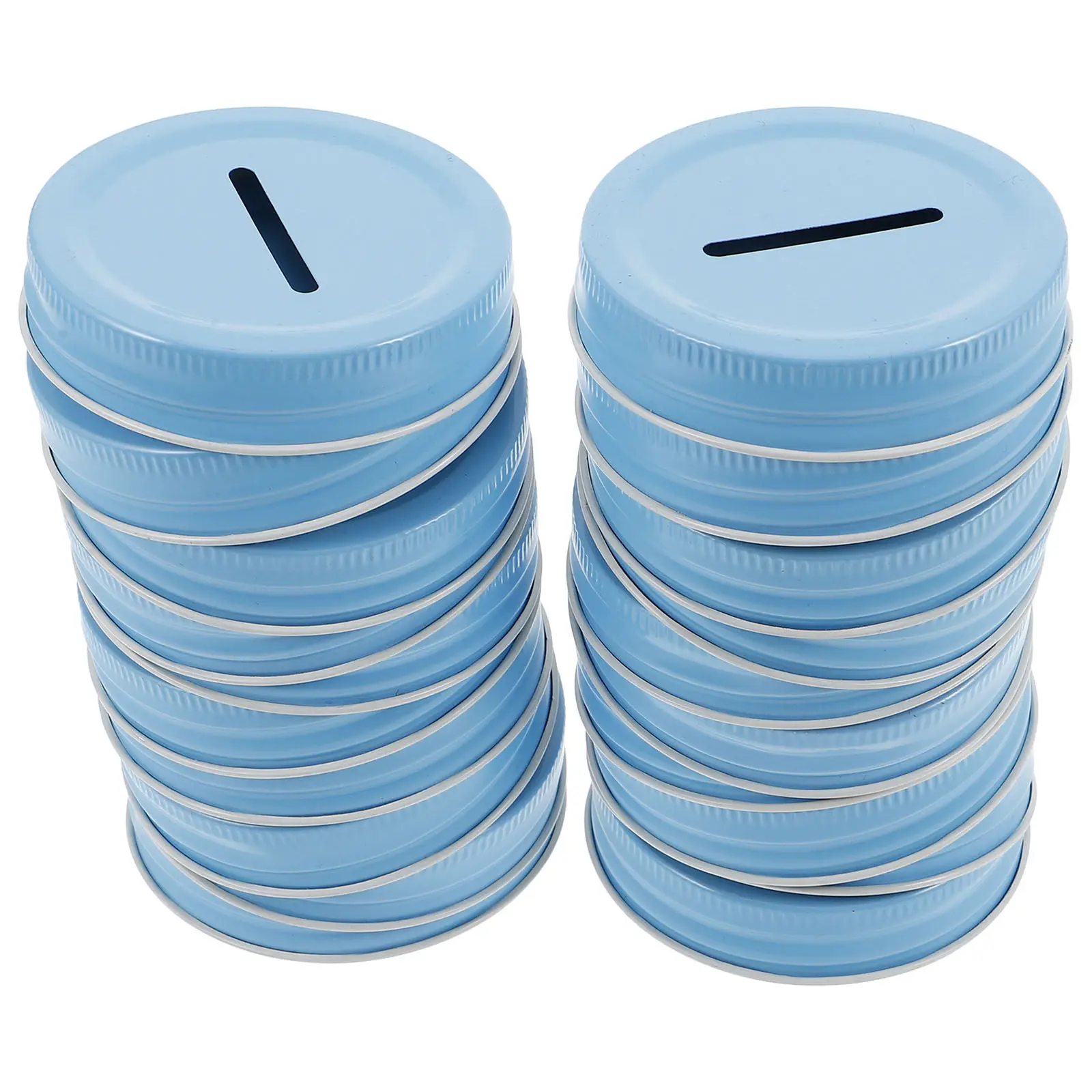 20Pcs Wear Resistant Coin Bank Slot Lid for Regular Mason Jars Functional Saving Pot Lid Tight Seal Dustproof Piggy Bank Jar