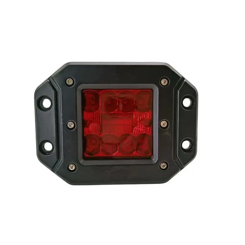 

48W Embedded Fog Lamp 16-Bead LED Car Off-Road Lights Beach Work Light Concentrated Square Spotlight for Automotive Use