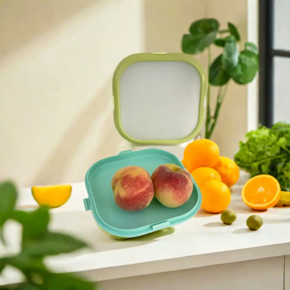 

Square Silicon Storage Box Large Capacity Highly Elastic Vegetable and Fruit Fresh Box Leakproof with Lid Food Storage Container