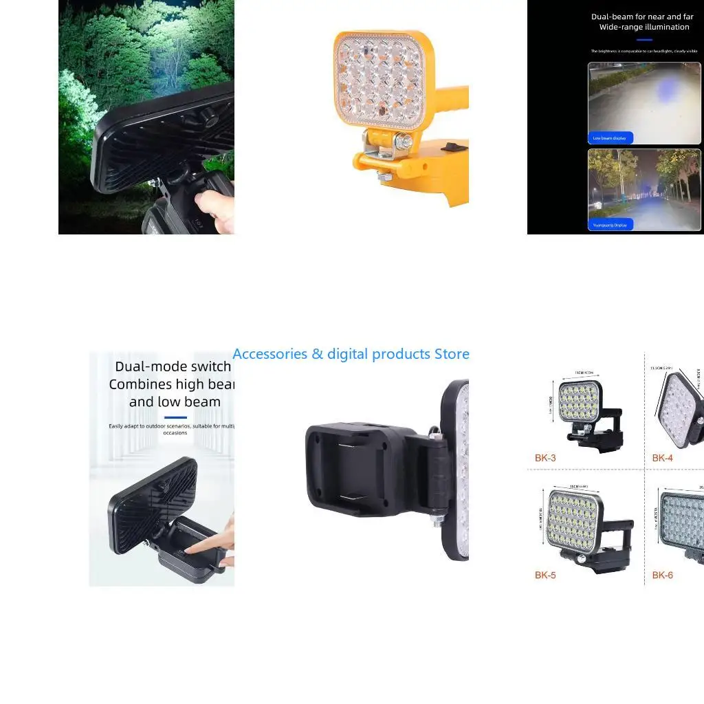 77JD 3/4/5/8inch LED Work Light High Brightness Outdoor Searchlight Adjustable