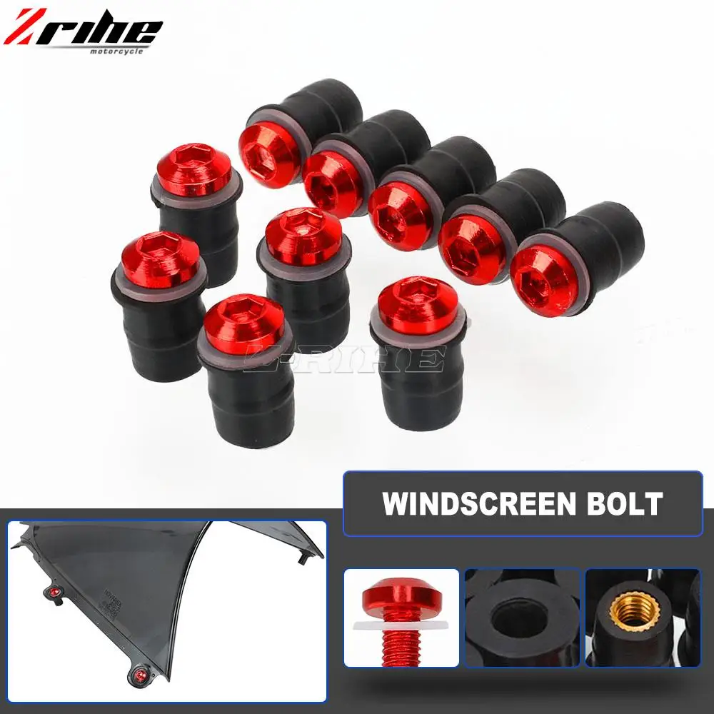 

10 PCS M5 Windscreen Windshield Wind Deflectors Bolts Kits For HONDA CB400 CB400SF CB400VTEC CB400 F/X CBR400 VFR400 RVF400