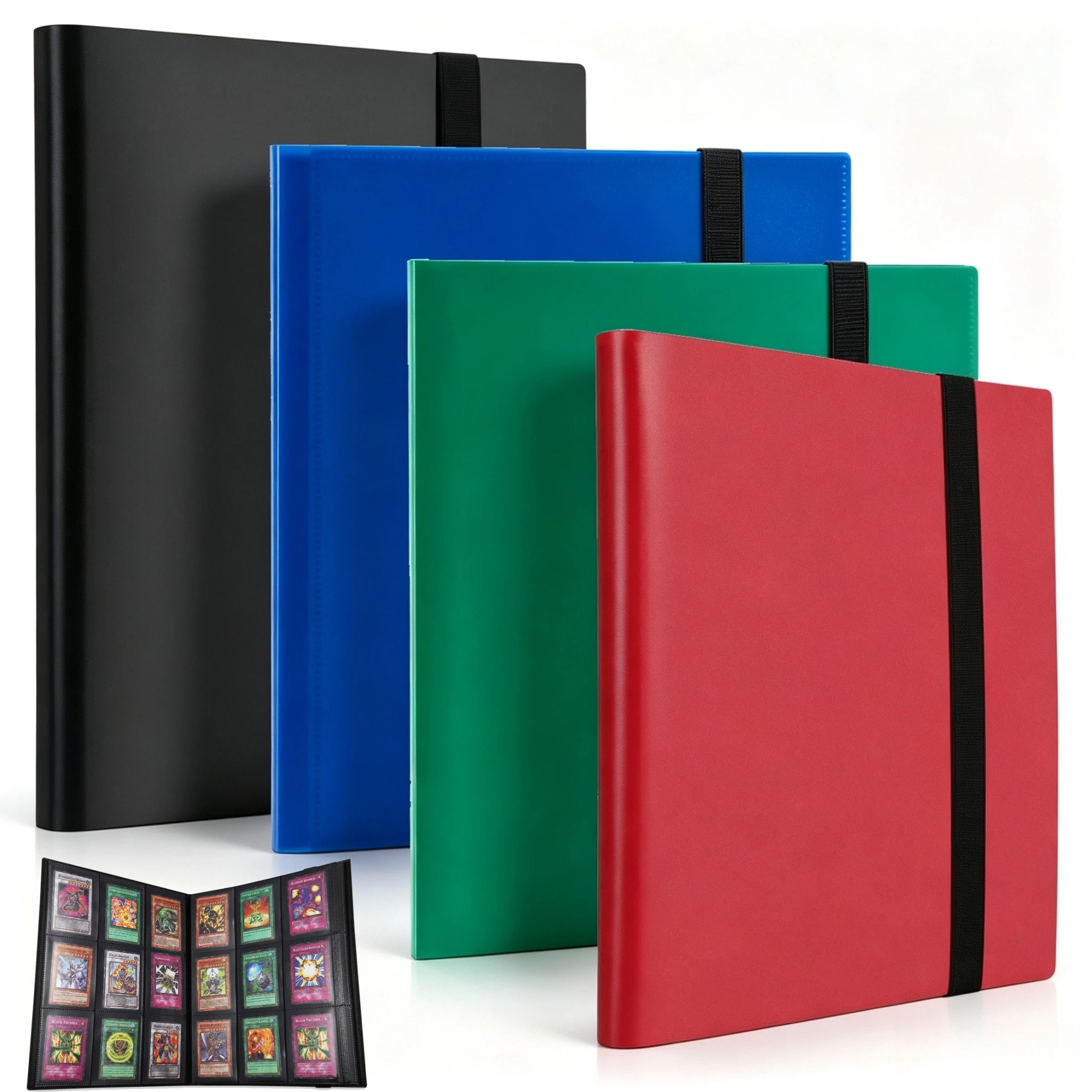 Trading Card Album 360 Pockets Scrapbook 9 Pocket with Waterproof Black Book Cover Perfect for Collecting Cards for MTG Magic