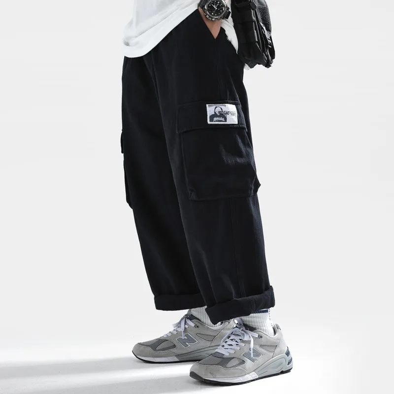 

Loose Fit Cargo Pants for Men plus Size with Multiple kets Casual Workwear Trousers Youthful Sle Cotton Straight Leg Lon...