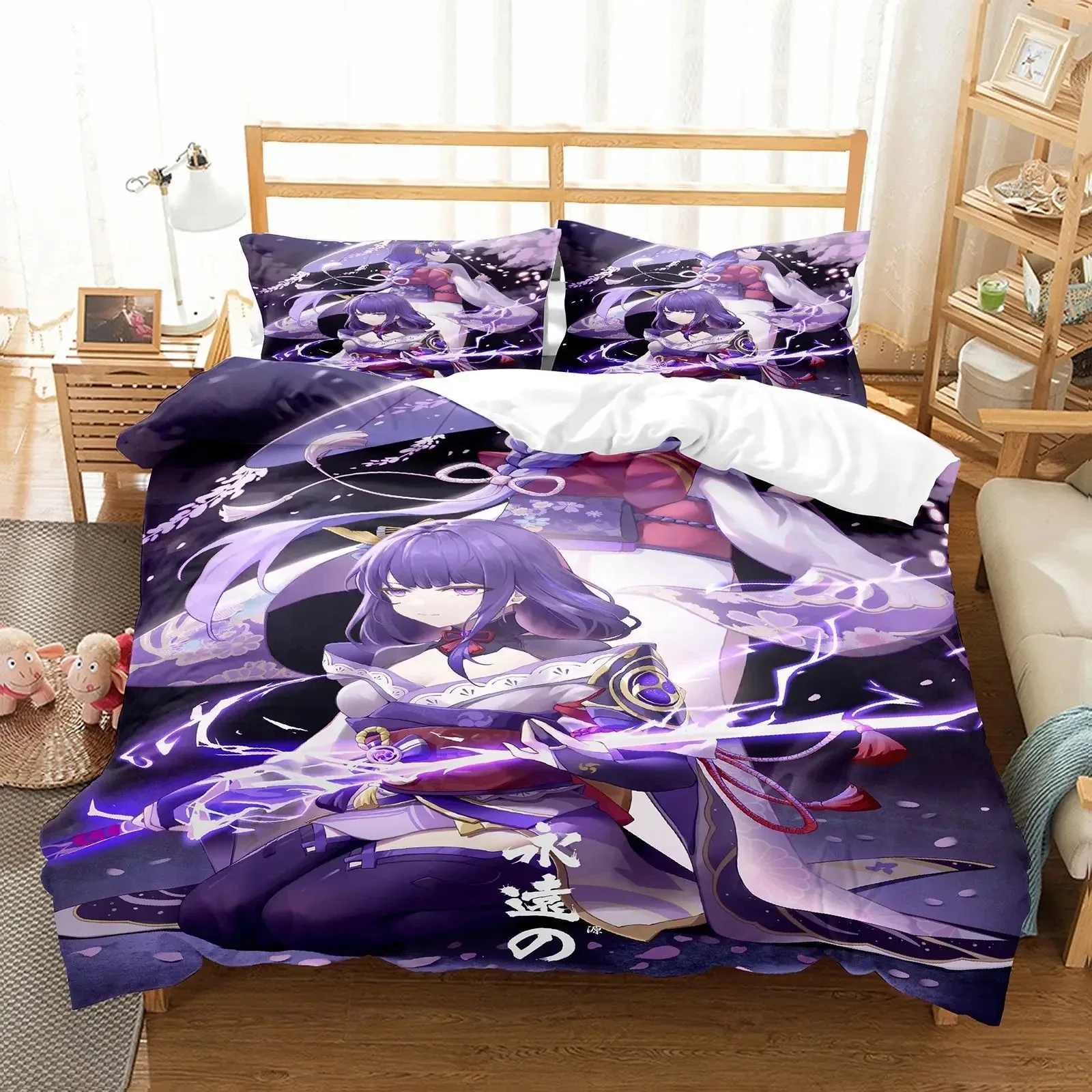 3D Print Genshin Impact Anime Arataki Ltto Bedding Set Boys Girls Twin Queen King Size Duvet Cover Pillowcase Bed boys Adult