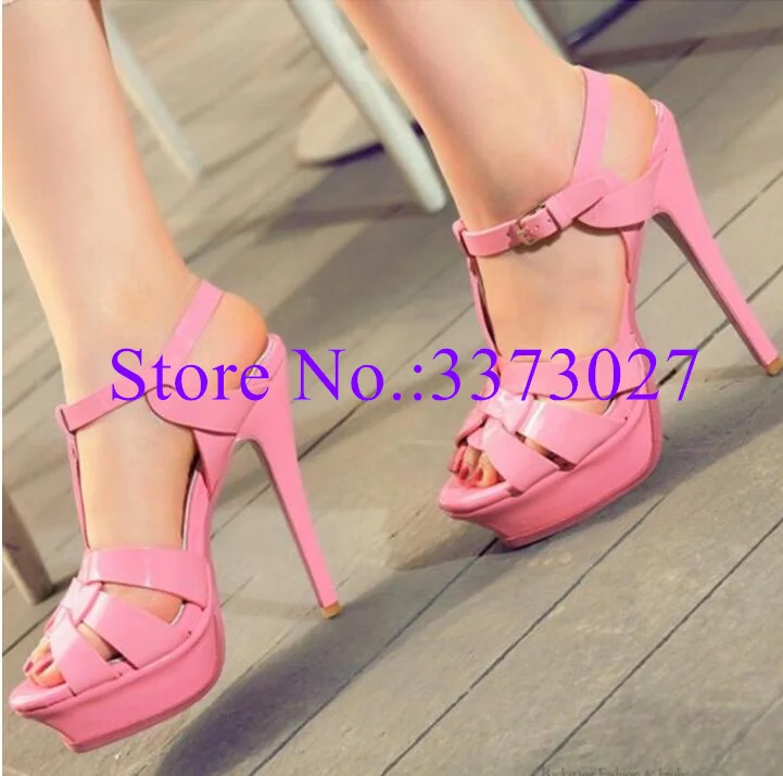 Candy Color Lady Platform Sandals Fashion Design Peep Toe Thin Heel Woman Sandals New Arrival Female Banquest High Heels Shoes