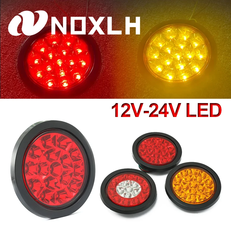 NOXLH 12~24V Universal Truck Tail Light Highlight LED Side Marker Light Waterproof LED Trailer Taillight Waist Light Accessories