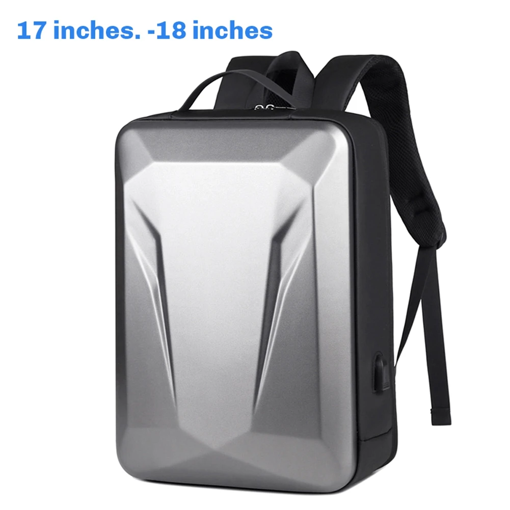 Anti-Theft Hard Shell Laptop Backpack Waterproof Travel Backpack Slim Gaming Computer Bag with Lock Dark Gray 17-18Inch