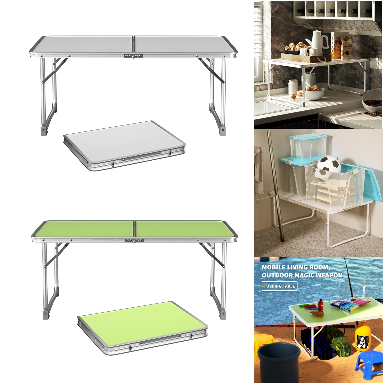 Outdoor Camping Table,Folding Aluminium Table,Small Lightweight Foldable Table Picnic Table for Picnic,Beach,Fishing,Garden,BBQ