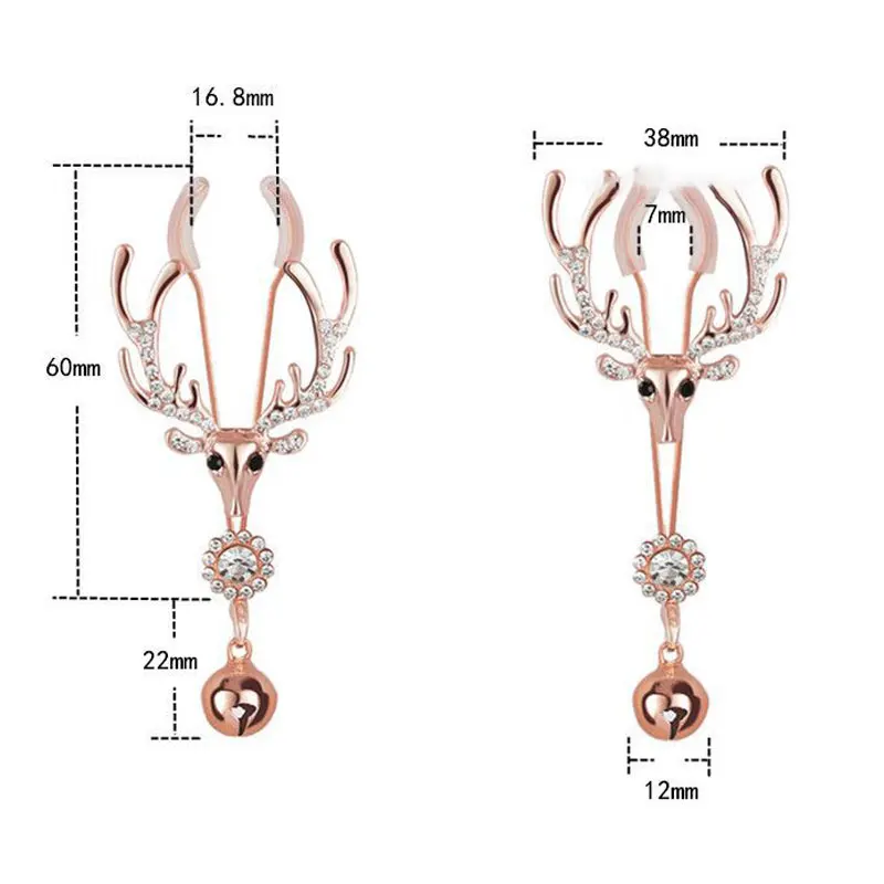 سبائك الزنك الغزلان النمذجة الحلمة المشابك SM الأزواج الجنسي تحفيز البظر إغاظة الحلمة يمزح العقاب الدعائم لوازم