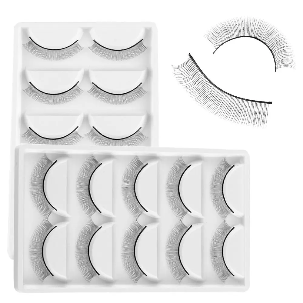 5 Pairs Woman' Fashion Professional Beauty Salon Handmade False Eyelashes Individual Practice Teaching Training Eyelashes