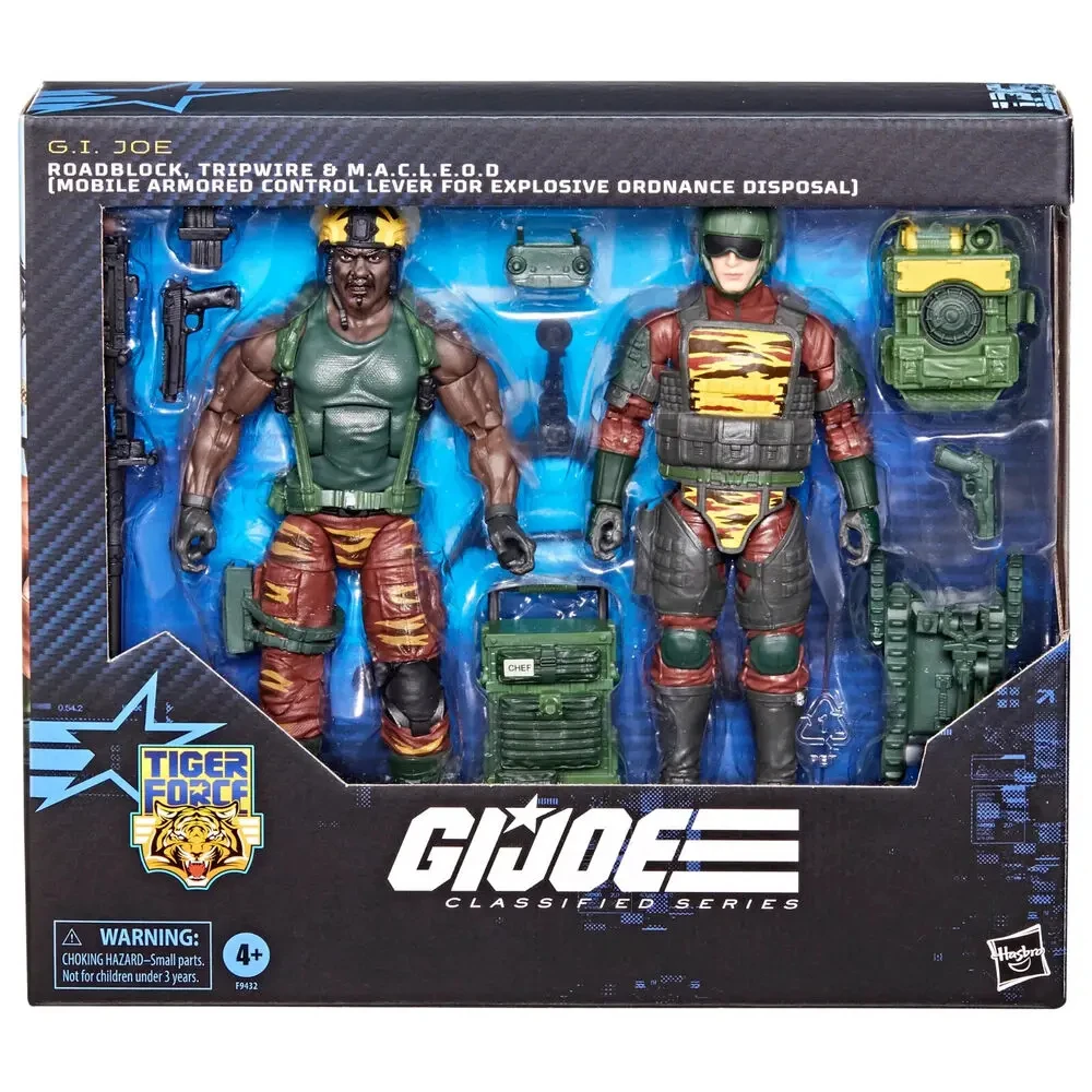 In Stock Original Hasbro G.I. Joe Classified Series #126 Tiger Force Roadblock Tripwire & M.a.c.l.e.o.d. Action Figures Model