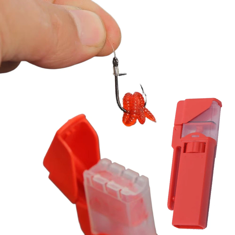 Рыболовный зажим для кровяных червей, автоматическая кормушка для быстрой приманки Red Worm, зимняя в комплекте на приманку, висит зажим для дождевых червей, резиновые плоскогубцы для карпа, инструмент