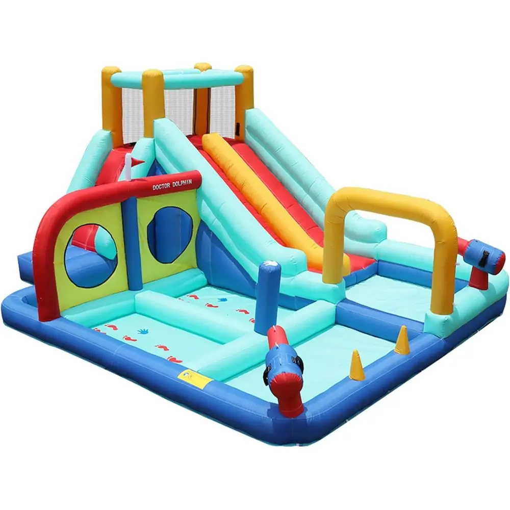 สไลเดอร์น้ำเป่าลม, บ้านลมสไลเดอร์น้ำสำหรับเด็ก, บ้านลมสไลเดอร์น้ำพร้อมสไลเดอร์, สวนน้ำเป่าลมสำหรับสนามหลังบ้าน