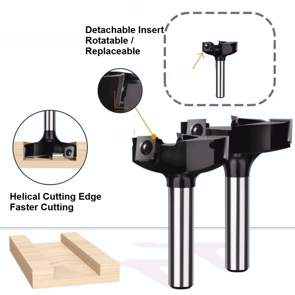 Milling Frame Type T-shaped Oblique Blade Board Breaking Woodworking Replaceable Detachable 3-speed Bottom Cleaning Cutter