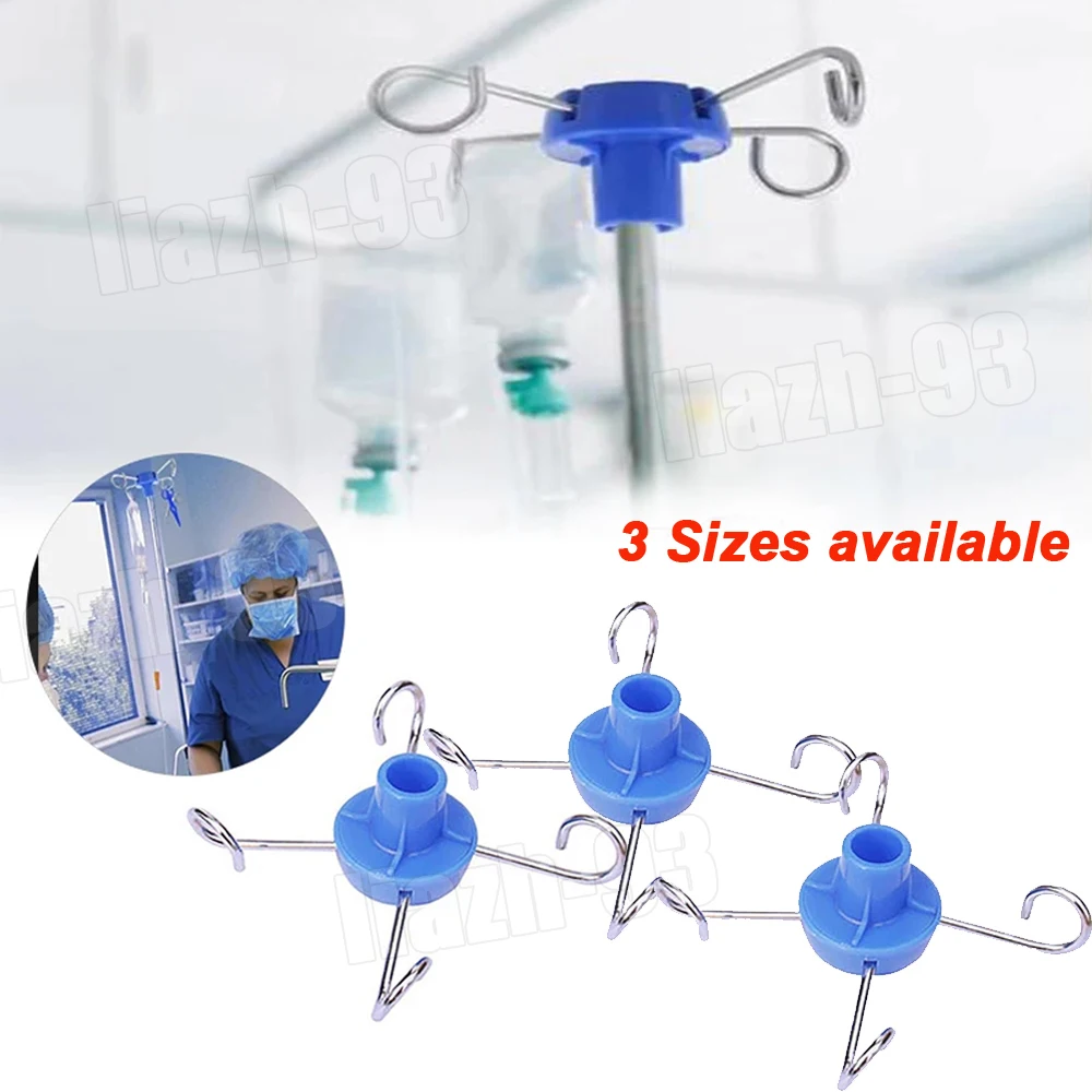 1Pc Infusion Stand Hook Medical Clinic Iv Bag Rack Hanging Pole Hanger Drip Holder Vertical Display Bottle Hanging Hook Supports