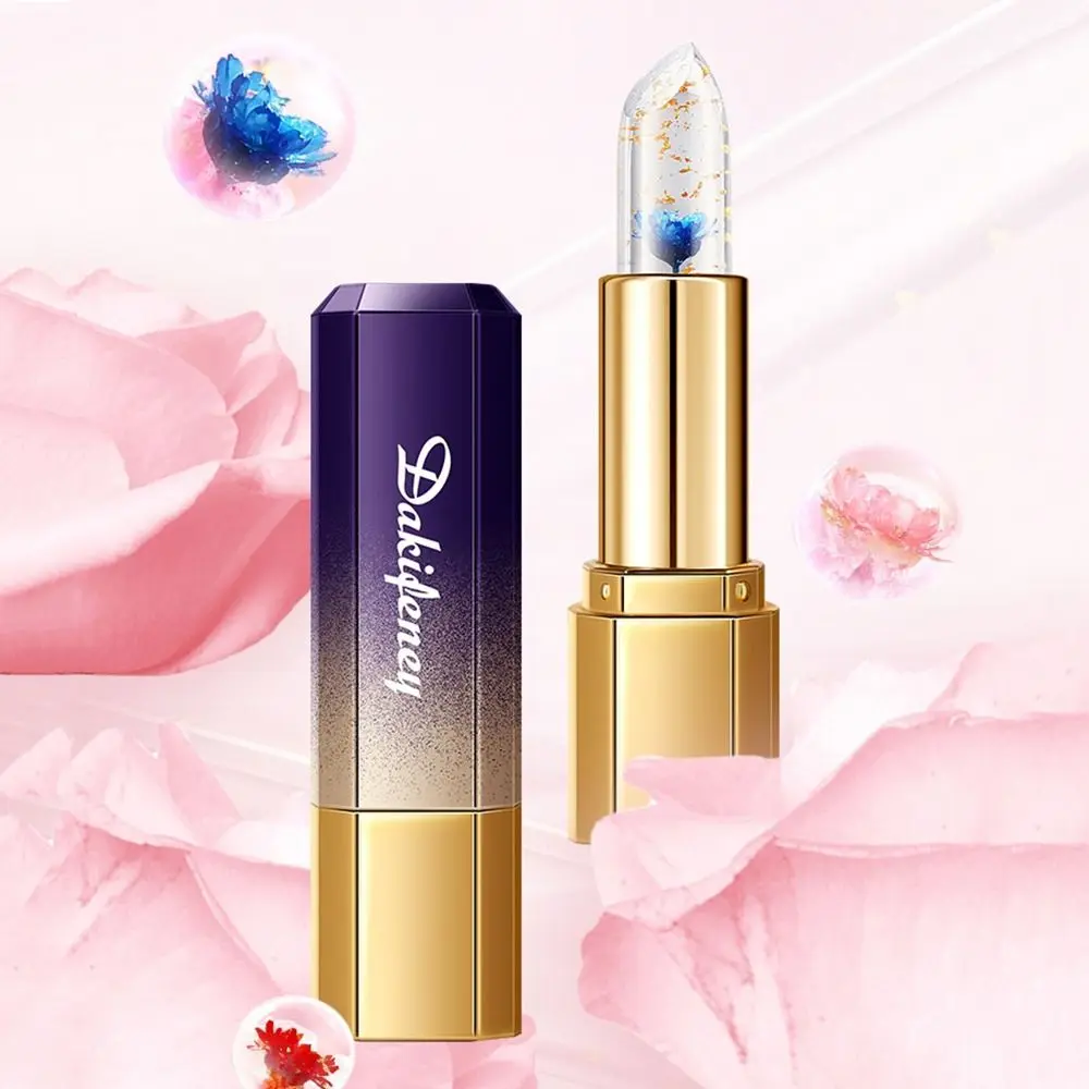 ลิปสติกเปลี่ยนสีตามอุณหภูมิ ชุ่มชื้น กันน้ำ ไม่ติดแก้ว ชิมเมอร์ เจลลี่ ลิปกลอส บำรุงริมฝีปาก สำหรับฤดูใบไม้ร่วงและฤดูหนาว