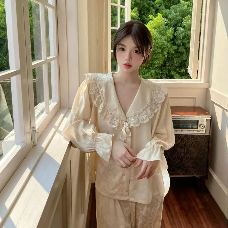 

Women's New Short Sleeved Shorts Korean Pajamas Set Women's Summer Trousers Spring and Autumn Fashion Home Wear Three Piece Set