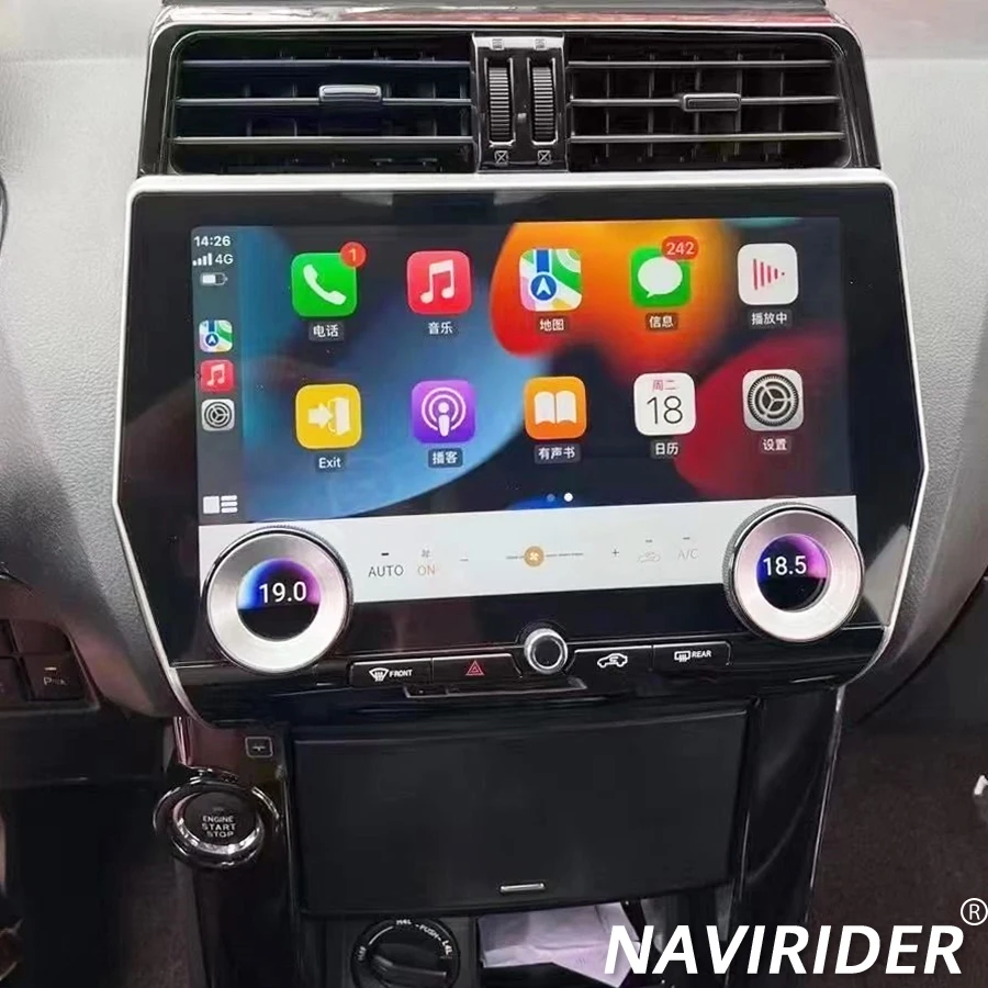 Navirider 11.6inch Car Radio QLED Car Multimídia Player HU For Toyota Prado 2010-2022 AHD Carplay BT Android 13 GPS Navi Stereo