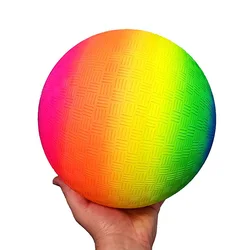 8.5 Inch Rainbow Playground Balls For Kids Kindergarten School Backyard Park Beach Fun Stuff Outdoor Toys Spielzeuge Kinder