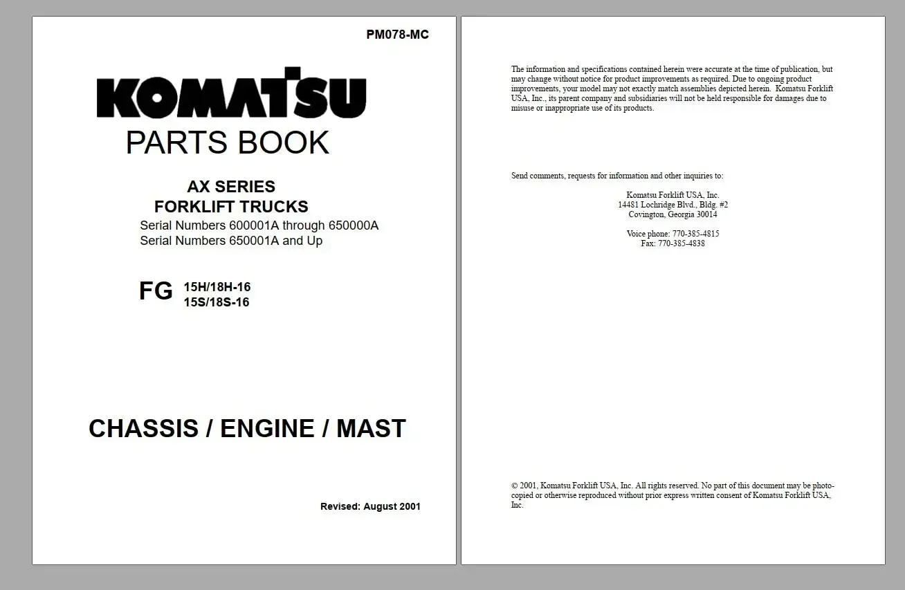 TruckEPC3 Komatsu Forklift 11.6 GB PDF Updated 2022 All Model Shop Manuals, Service Manual DVD