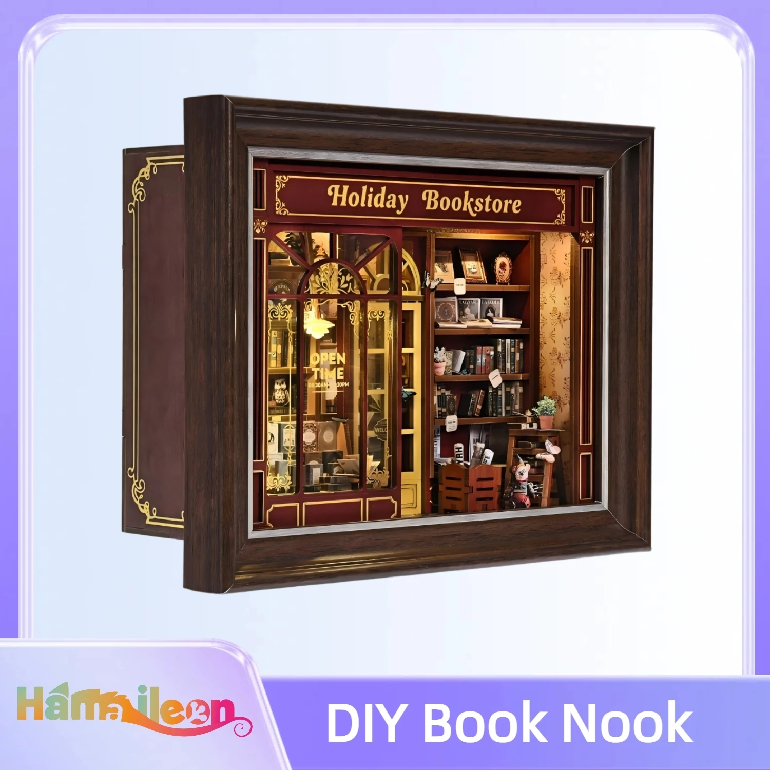 

Hamaileon Miniature House Kit, Wooden Puzzle Photo Frame, Dollhouse Kit for Adults Teen, Mini House Building Kit for Birthday