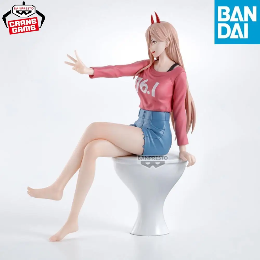 Коллекционная фигурка человека-бензопилы Bandai Banpresto — украшения для сидения и лежания для домашнего декора и подарков для фанатов аниме
