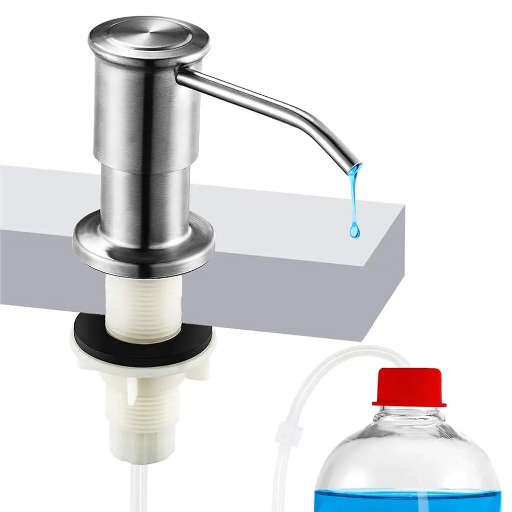 

Soap Dispenser for Kitchen Sink and Extension Tube Kit, Kitchen Dish Soap Dispenser Pump With 47\ No-spill Extension Tube Co