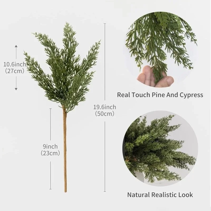 2027 NEW HOT Artificial Plant Leaves for Christmas Tree Home Living Room Decor Outdoor Garden Wedding Flowers Refreshing Decor