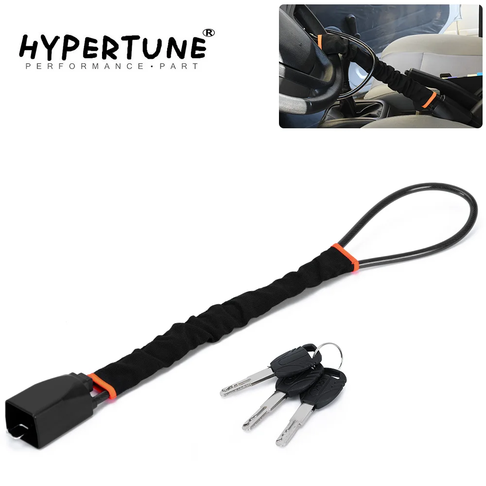 Car Auto Lock Top Mount Steering Wheel Lock Anti Theft Security Lock With Keys Anti-Theft Devices Wheel Lock Steel Strap