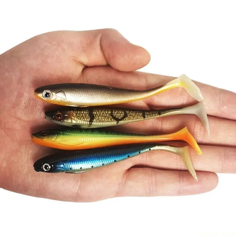 

U2JB 7Pcs Swim Baits Artificial Baits for Trout Walleye Soft Fishing Lures Paddle Tail Swimbaits Fishing Lure 10cm