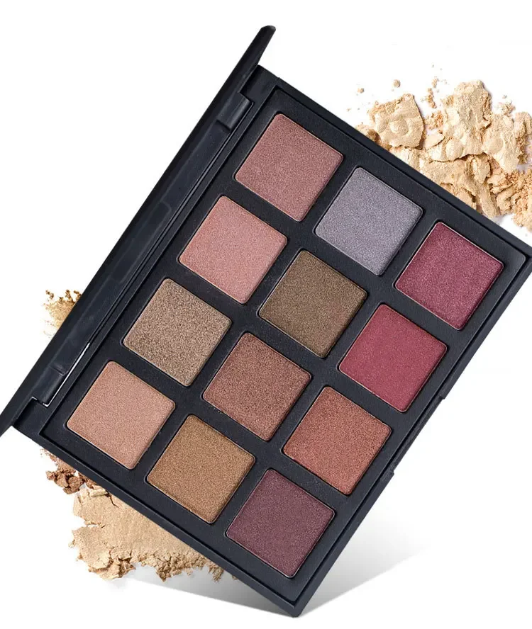 12 Colors Shimmer Nature Glow Eyeshadow Palette Makeup Cosmetics Earth Nude Eye Shadow powder Waterproof Makeup Set 612#